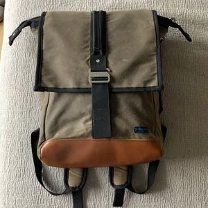 Guideboat Co. backpack/ distressed wax canvas and leather